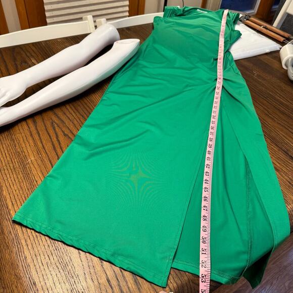 4th & Reckless Sleeveless Ruched Maxi Dress – US Large – Green – Elegant Evening - Picture 6 of 8